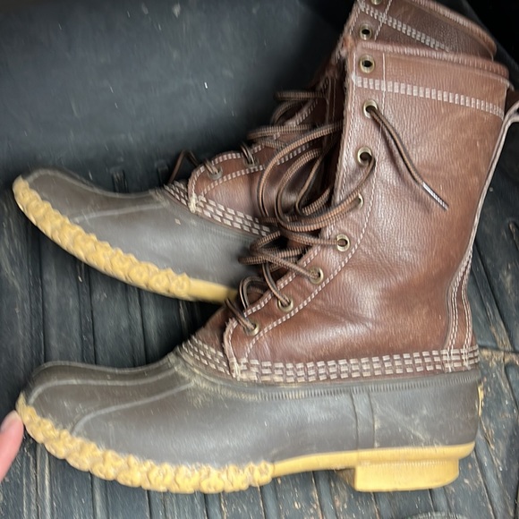 LL Bean Brown Bean Duck Boots - Picture 3 of 6